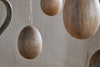 Dima Mango Wood Hanging Egg Decoration - Natural