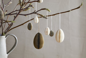 Piani Hanging Paper Decoration - Cream - Set of 4