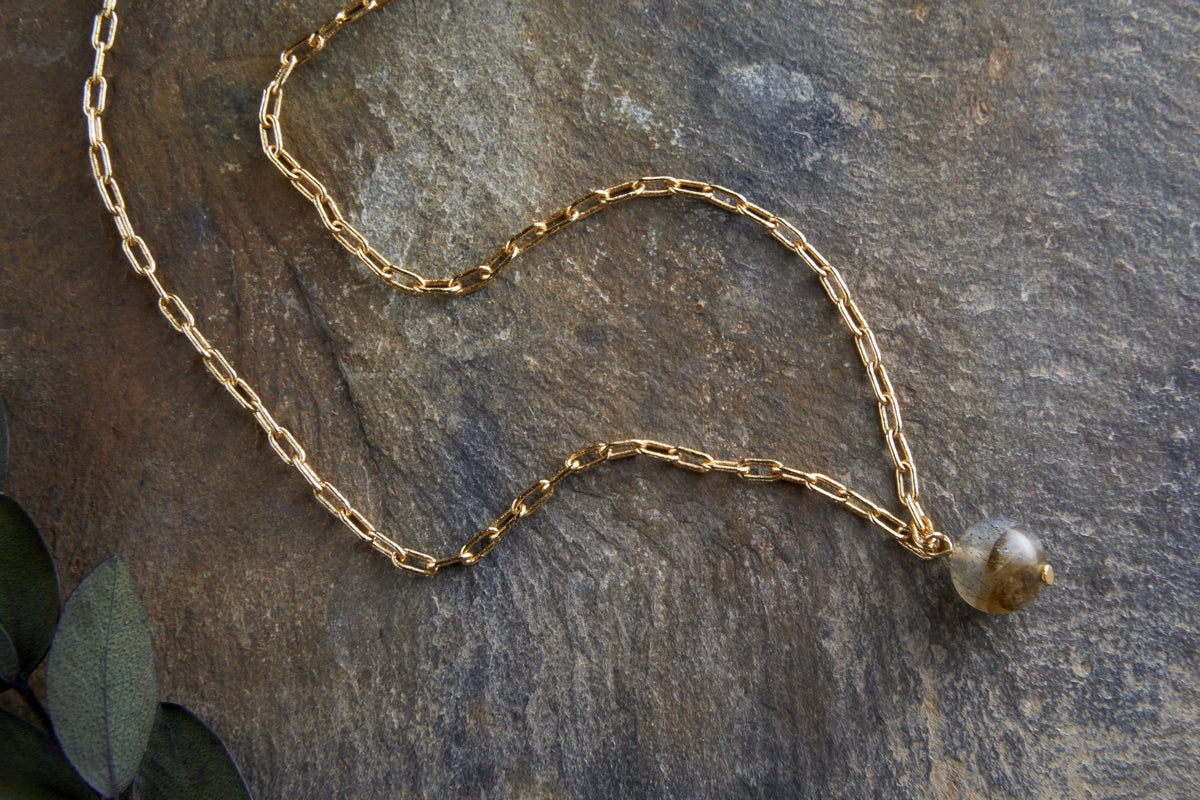 Marai Labradorite Necklace - Labradorite & Gold