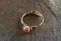 Cerita Rhodochrosite Ring - Rhodochrosite & Gold
