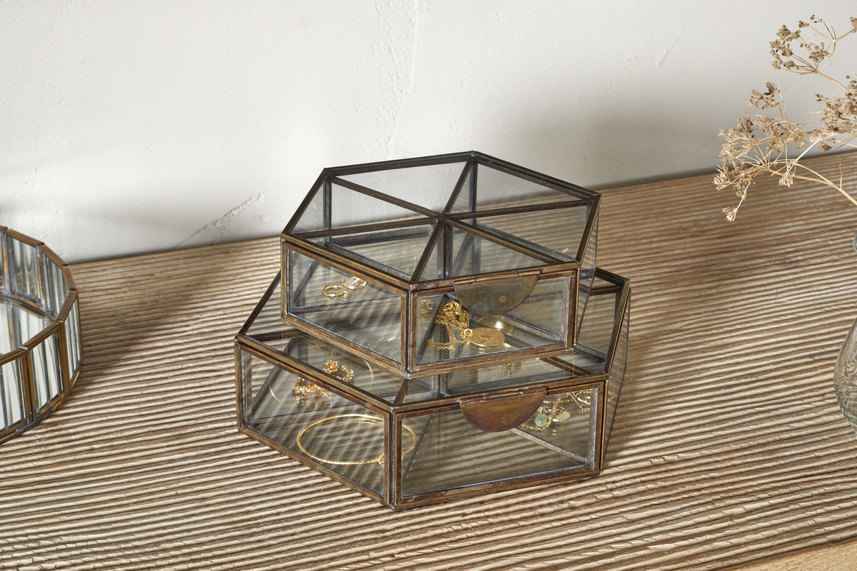 Sitara Jewellery Box - Antique Brass