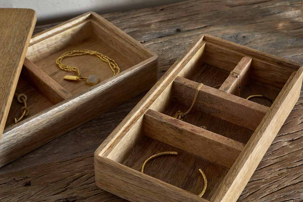 Chanya Mango Wood Jewellery Box - Natural