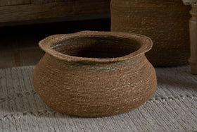 Rana Short Basket - Natural & Moss