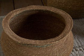 Rana Short Basket - Natural & Moss