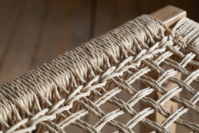 Aamani Mango Wood & Cord Counter Stool - Natural
