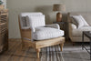Abe Deconstructed Linen Armchair - Stripe - Natural