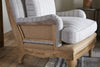 Abe Deconstructed Linen Armchair - Stripe - Natural