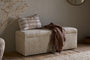 Aranya Cotton & Jute Upholstered Storage Bench - Natural
