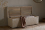 Aranya Cotton & Jute Upholstered Storage Bench - Natural