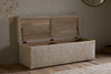 Aranya Cotton & Jute Upholstered Storage Bench - Natural