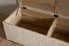Aranya Cotton & Jute Upholstered Storage Bench - Natural