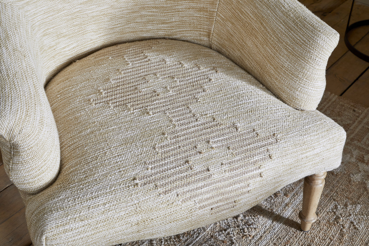 Aranya Cotton & Jute Occasional Chair - Natural