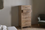 Iya Reclaimed Wood Tall Boy Chest of Drawers - Natural