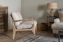 Jaya Acacia Wood & Linen Occasional Chair - Natural