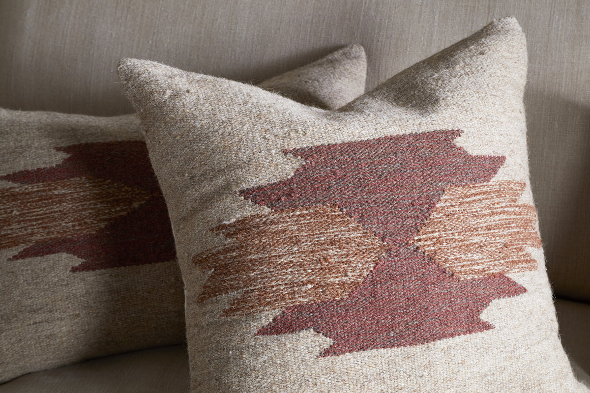 Kabir Wool Cushion Cover - Rust