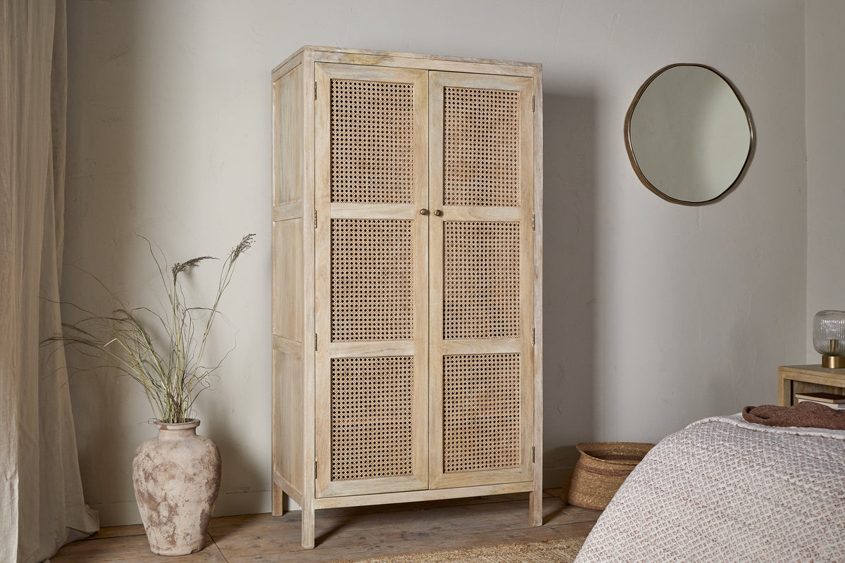 Kanz Mango Wood Wardobe - Natural