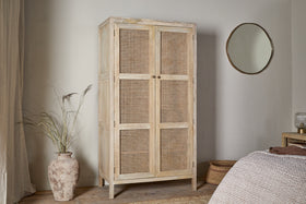 Kanz Mango Wood Wardobe - Natural