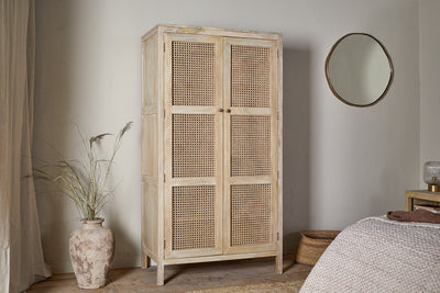 Kanz Mango Wood Wardobe - Natural