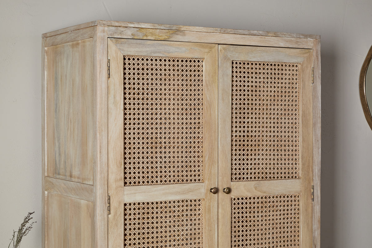 Kanz Mango Wood Wardobe - Natural