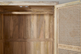 Kanz Mango Wood Wardobe - Natural