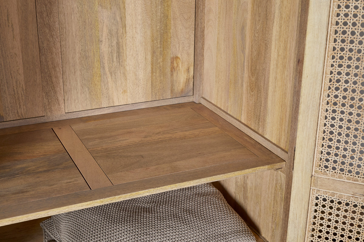 Kanz Mango Wood Wardobe - Natural