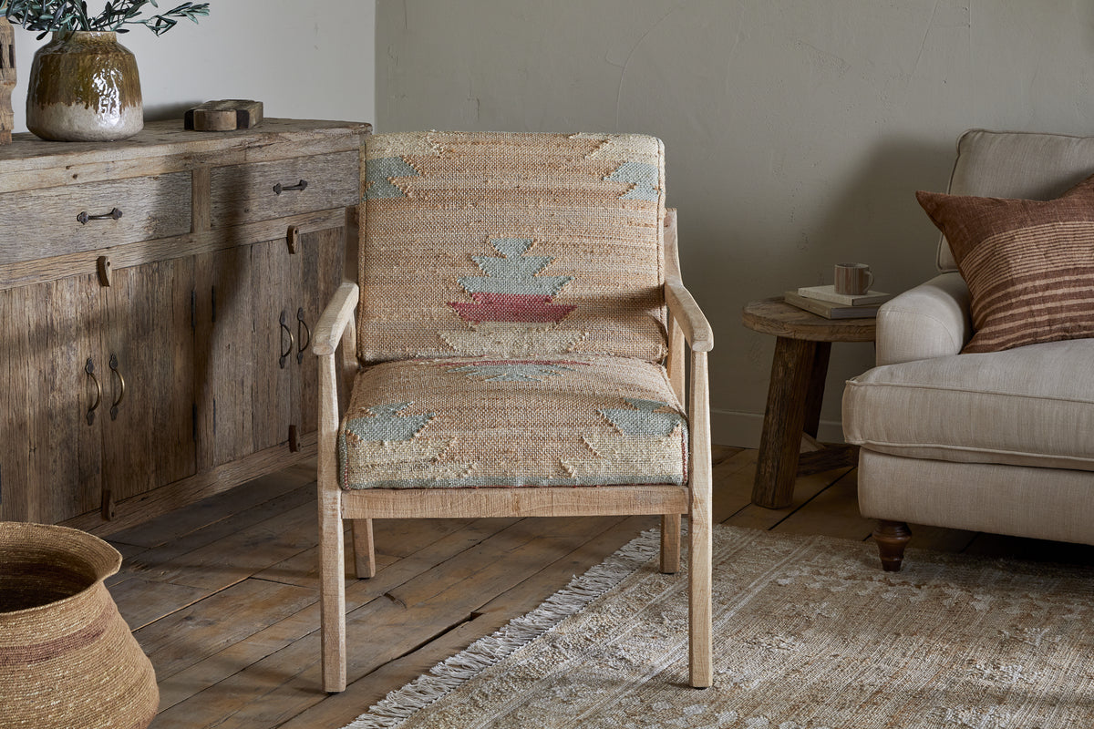Kavya Kilm Occasional Armchair - Natural