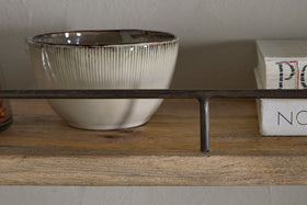 Meera Mango Wood & Iron Gallery Shelf - Natural