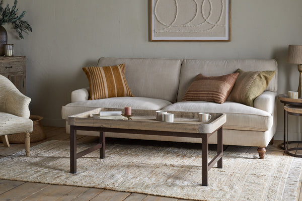 Nisha Reclaimed Wood & Iron Coffee Table - Natural