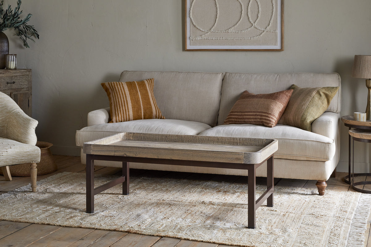 Nisha Reclaimed Wood & Iron Coffee Table - Natural