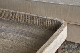 Nisha Reclaimed Wood & Iron Coffee Table - Natural