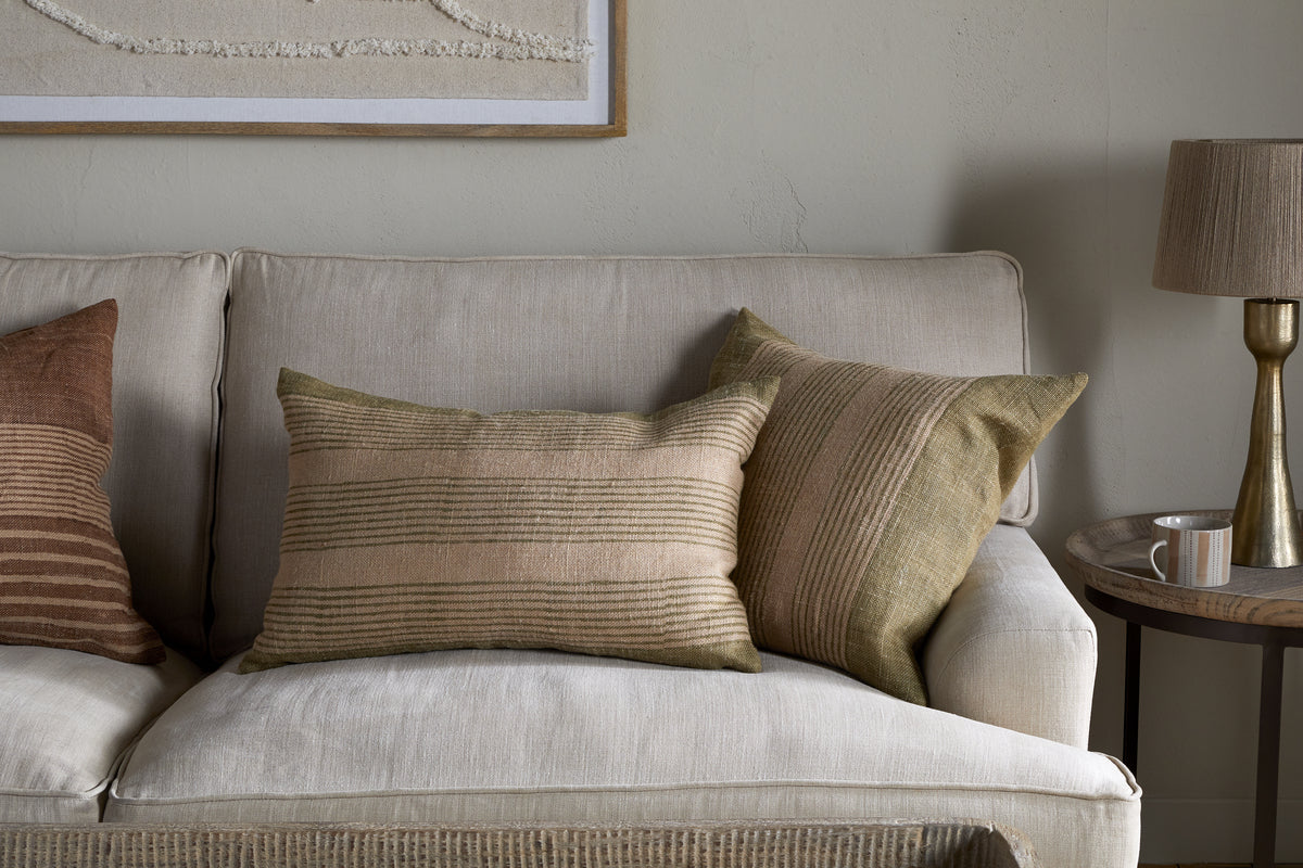 Eesha Jute Cushion Cover - Sage Green