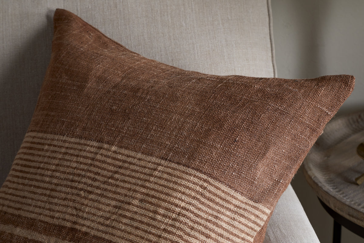 Eesha Jute Cushion Cover - Rust