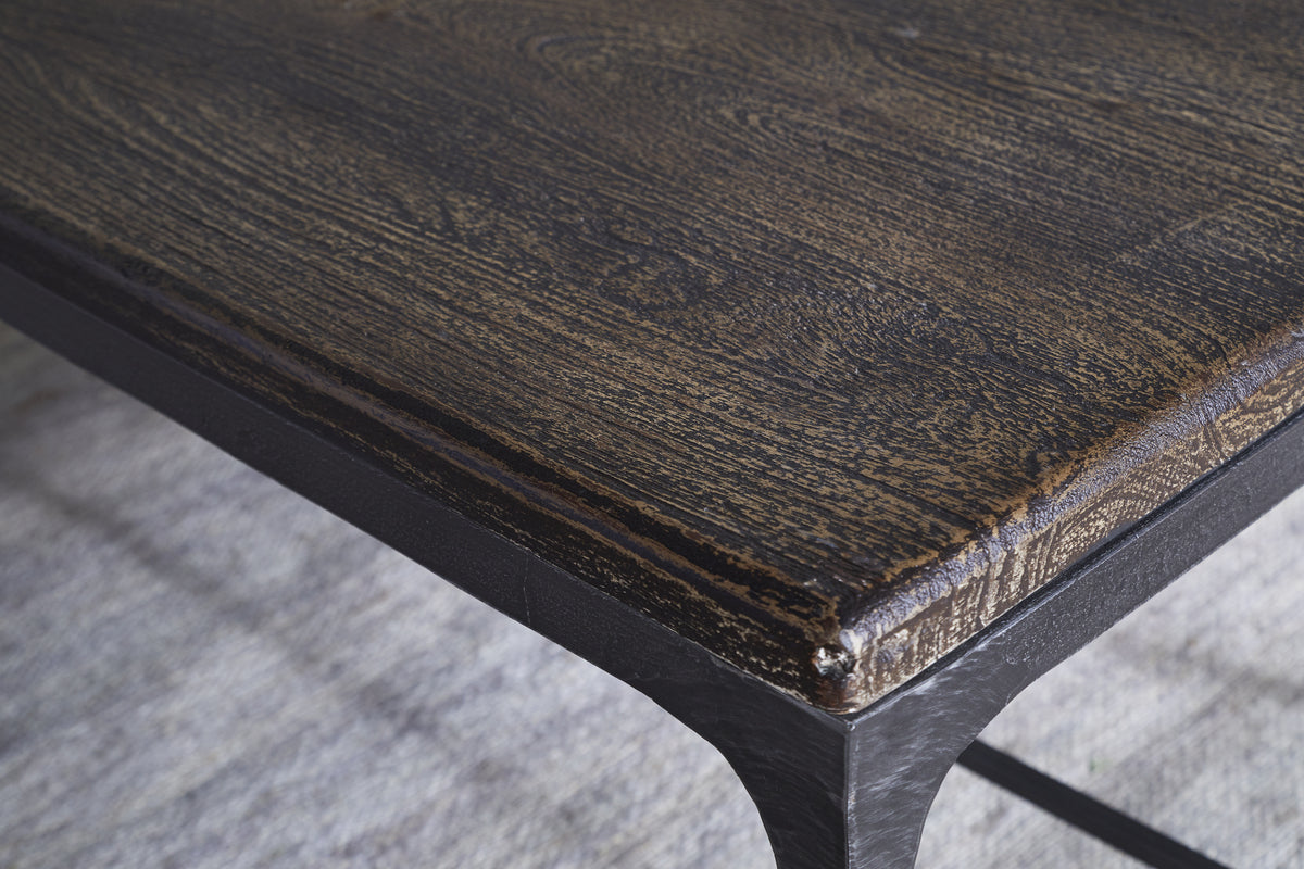Sita Reclaimed Wood & Iron Coffee Table - Chocolate Brown