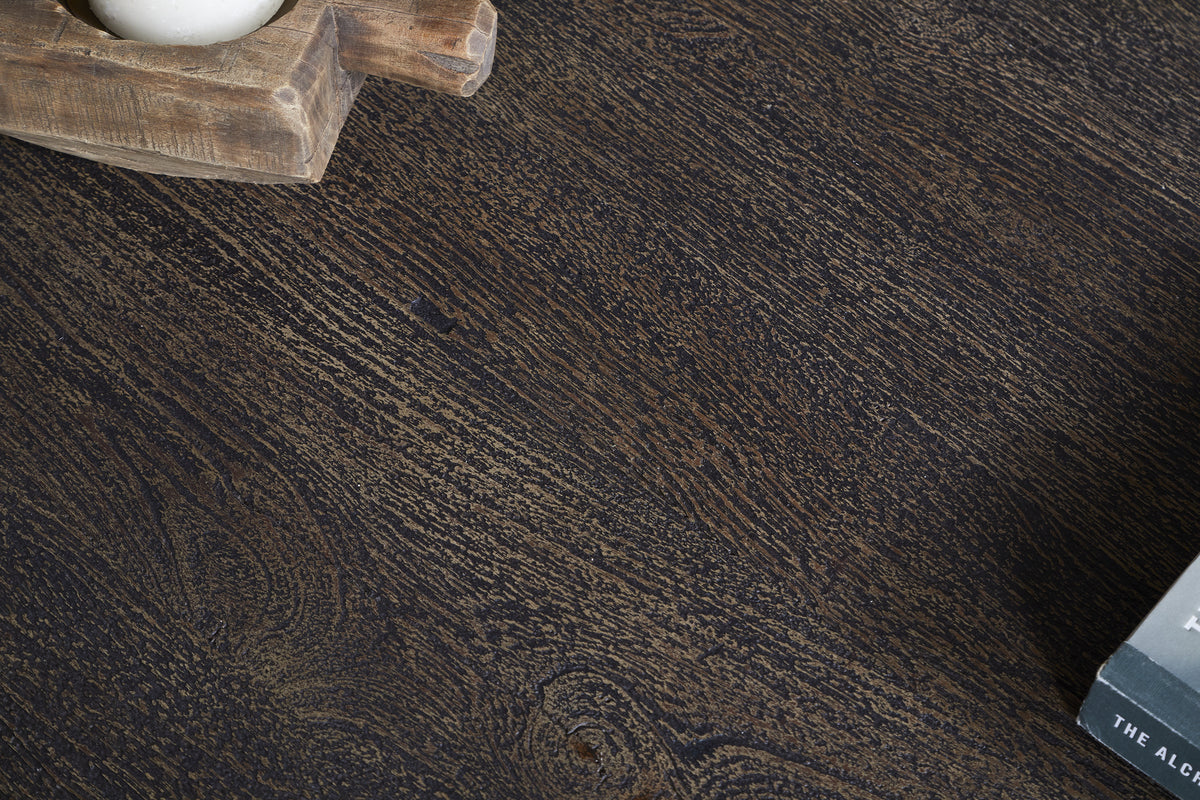 Sita Reclaimed Wood & Iron Coffee Table - Chocolate Brown