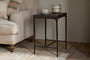 Sita Reclaimed Wood & Iron Side Table - Chocolate Brown