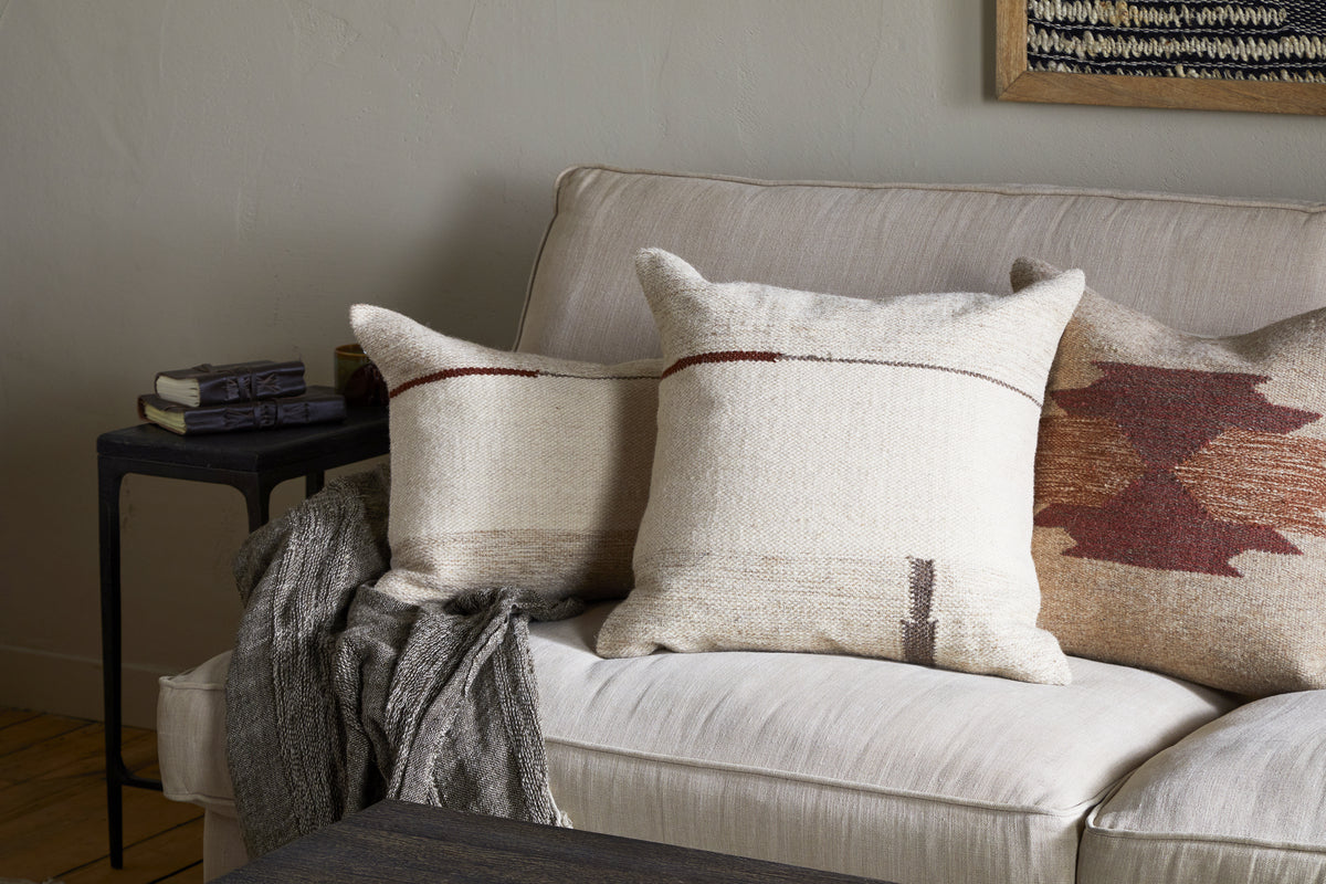 Tamil Wool Cushion Cover - Natural