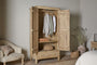 Vivan Grooved Wardrobe - Natural