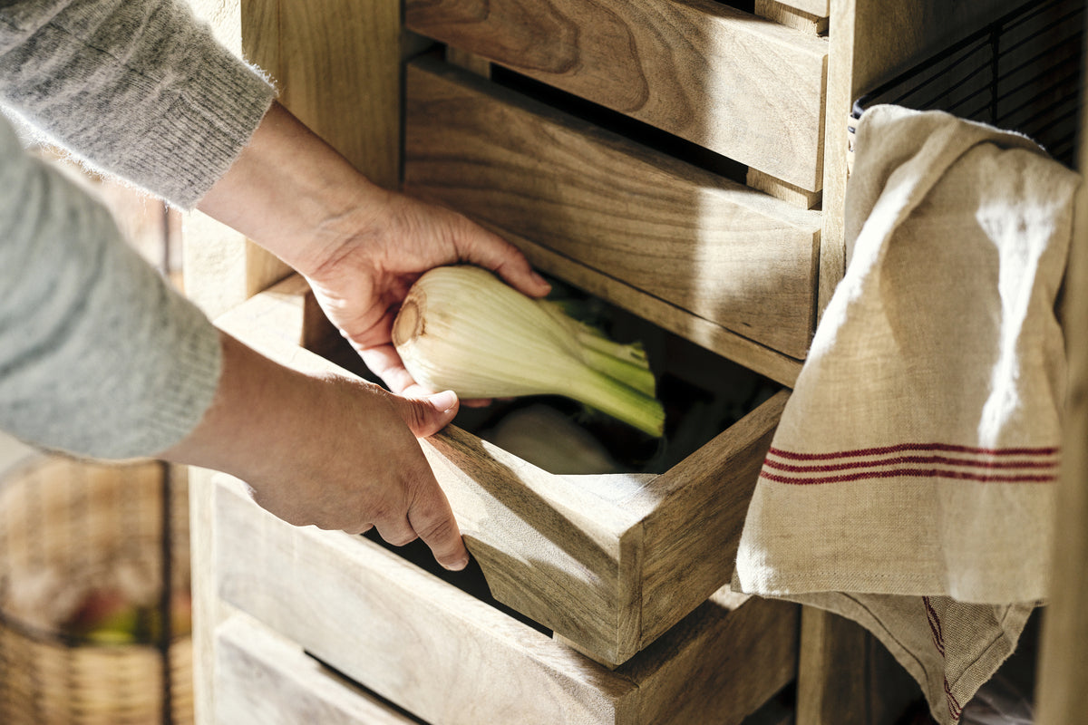 Vivan Grooved Pantry Cupboard - Natural