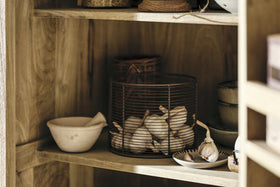 Vivan Grooved Pantry Cupboard - Natural
