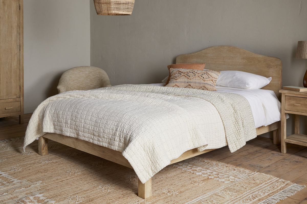 Vivan Grooved Bed - Natural