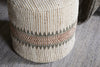 Zairya Jute & Cotton Tall Pouf  - Natural & Rust