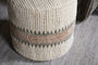 Zairya Jute & Cotton Tall Pouf  - Natural & Rust