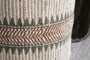 Zairya Jute & Cotton Tall Pouf  - Natural & Rust