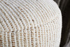 Zairya Jute & Cotton Tall Pouf  - Natural & Rust