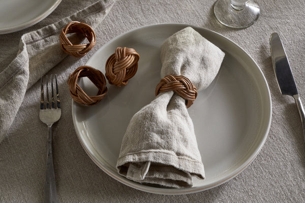 Bersama Rattan Napkin Rings - Natural