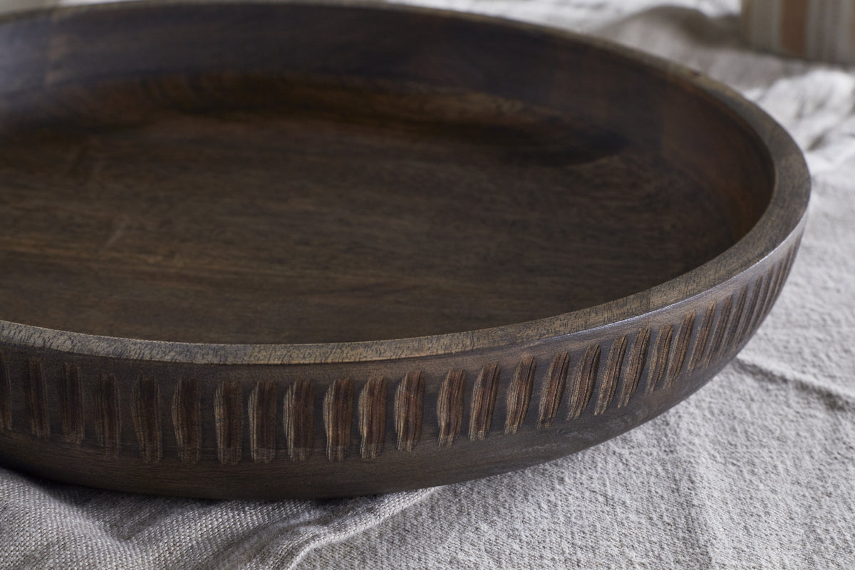 Eisha Shallow Bowl - Brown