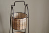 Montali Iron & Rattan Three-Tiered Storage Stand - Natural