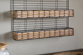 Montali Iron & Rattan Spice Rack - Natural
