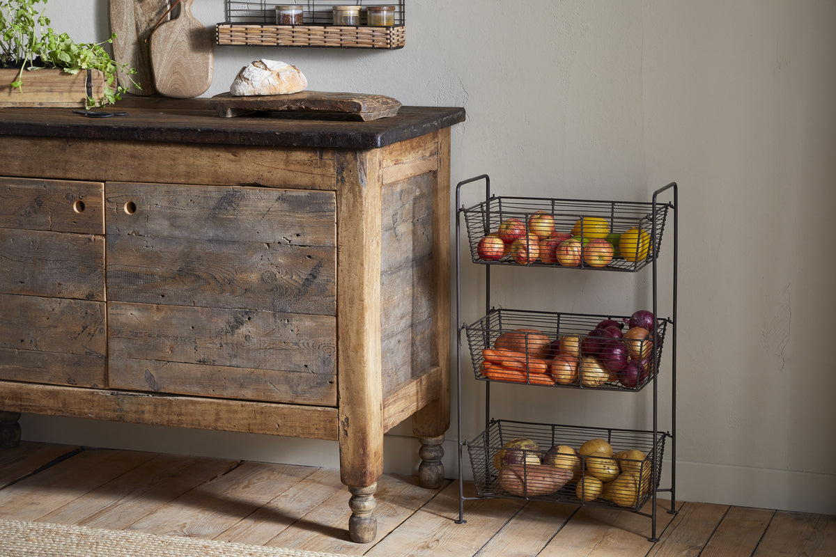 Inkollu Three Tier Storage Stand - Antiqued Brass