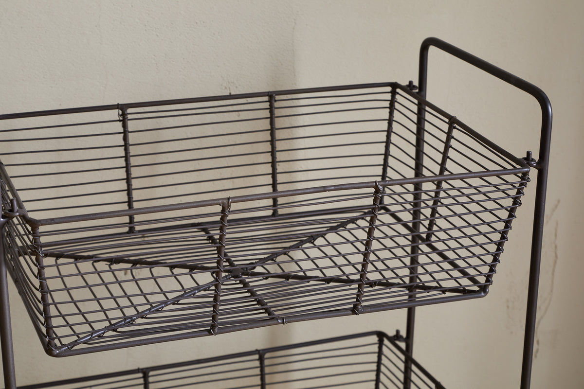 Inkollu Three Tier Storage Stand - Antiqued Brass